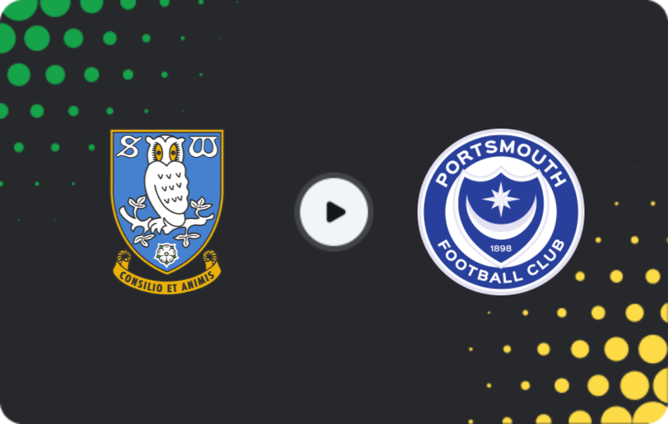 Where to watch Sheffield Wednesday — Portsmouth, Championship, 17.01.2026