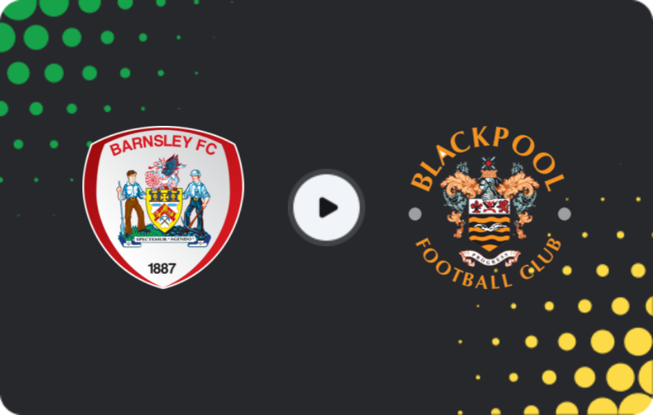 Where to watch Barnsley — Blackpool, League One, 17.01.2026