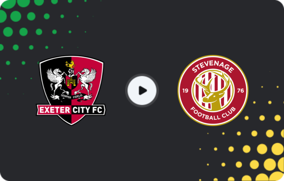 Where to watch Exeter City — Stevenage, League One, 17.01.2026