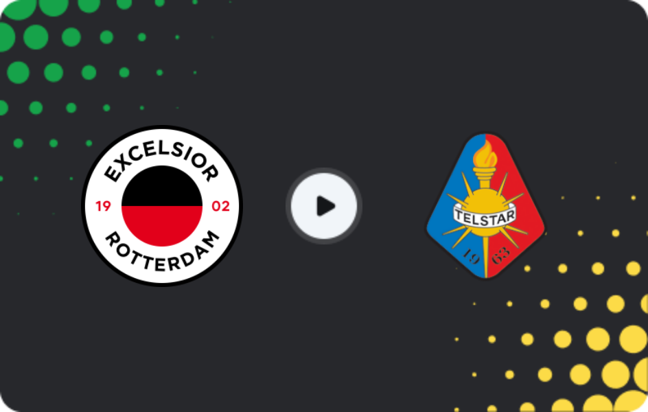 Where to watch Excelsior — Telstar, Eredivisie, 16.01.2026