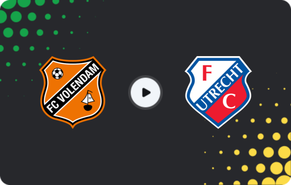 Where to watch Volendam — Utrecht, Eredivisie, 18.01.2026