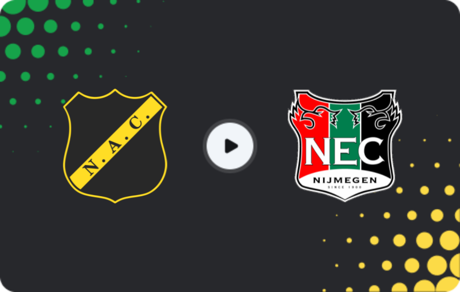 Where to watch NAC Breda — NEC Nijmegen, Eredivisie, 17.01.2026