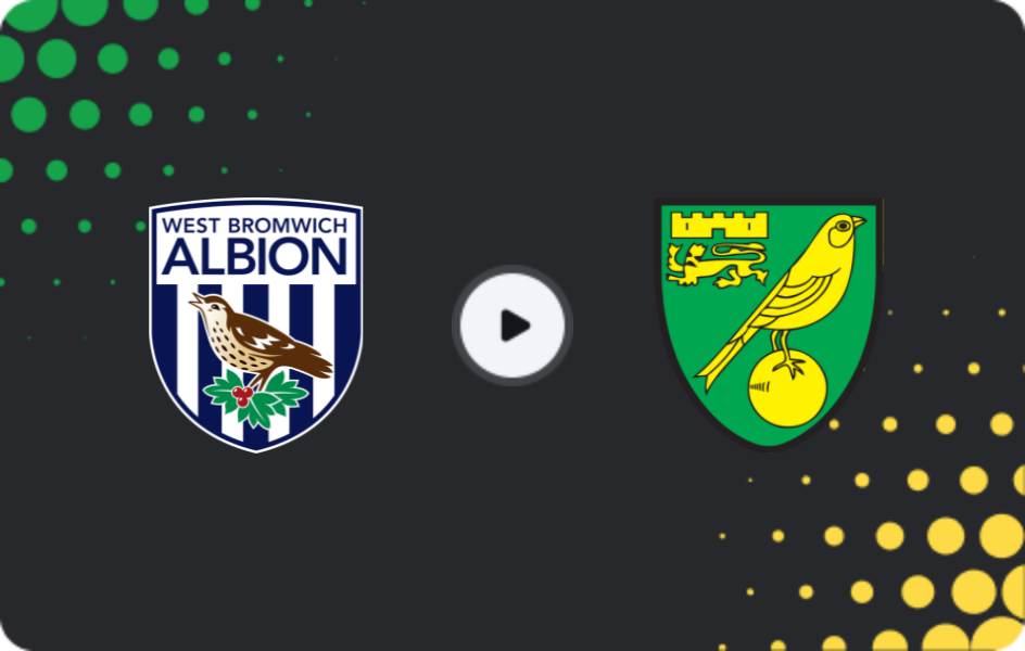 Where to watch West Bromwich — Norwich, Championship, 20.01.2026