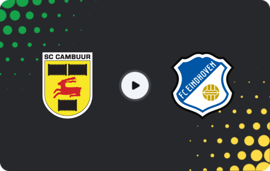 Where to watch Cambuur — FC Eindhoven, Eerste Divisie, 23.01.2026