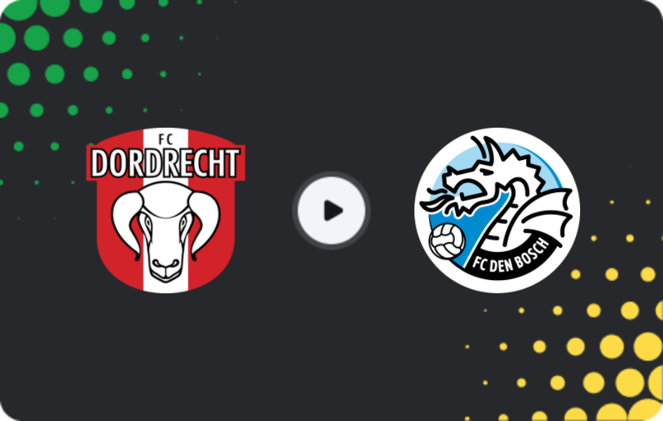 Where to watch Dordrecht — Den Bosch, Eerste Divisie, 23.01.2026