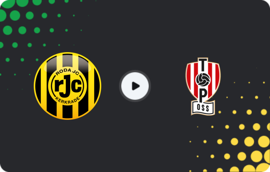 Where to watch Roda — TOP Oss, Eerste Divisie, 23.01.2026