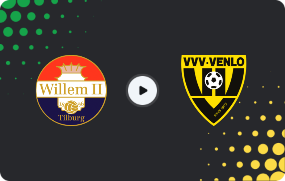 Where to watch Willem II — VVV Venlo, Eerste Divisie, 23.01.2026