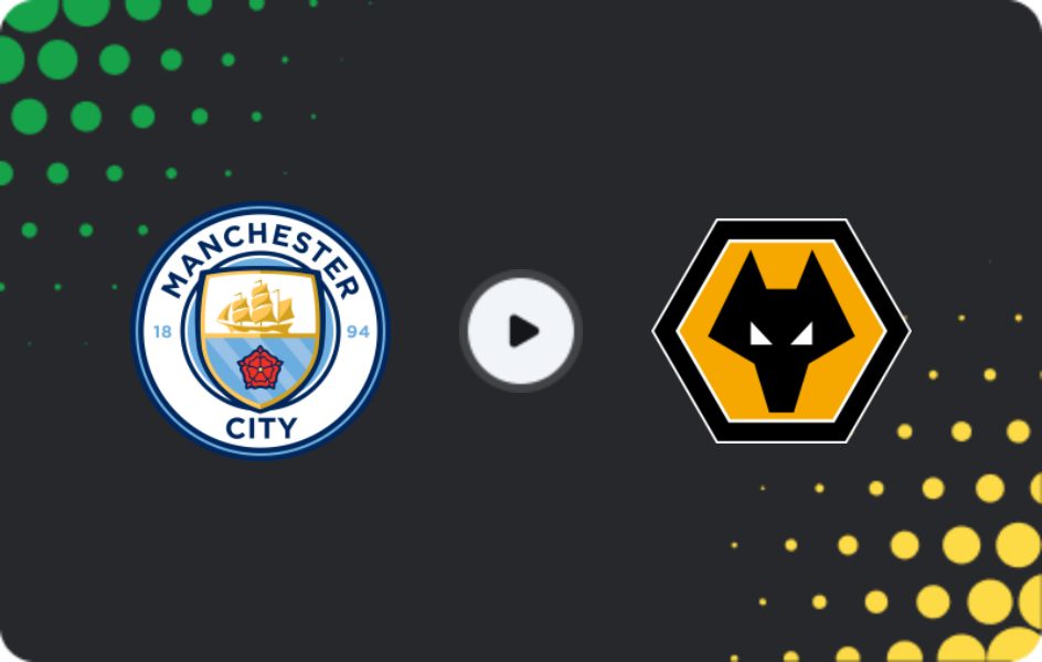 Where to watch Manchester City — Wolverhampton, Premier League, 24.01.2026