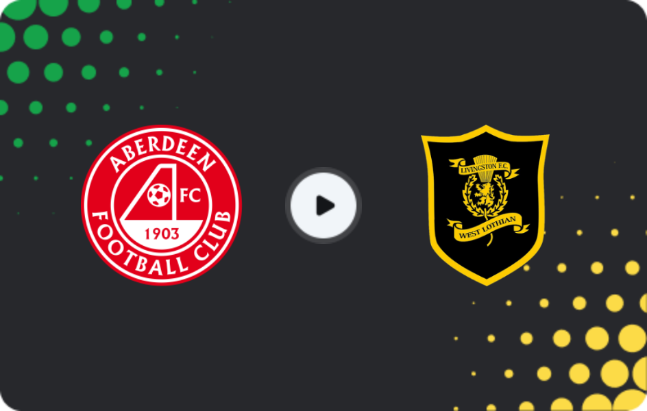 Where to watch Aberdeen — Livingston, Premiership, 24.01.2026