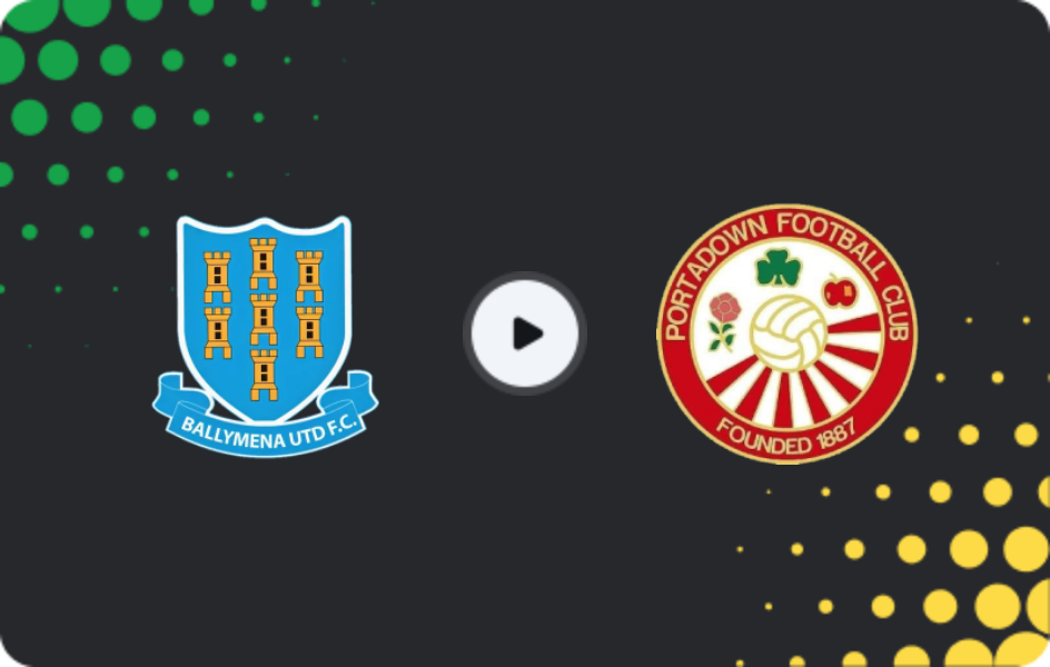 Where to watch Ballymena United — Portadown, Premiership, 24.01.2026