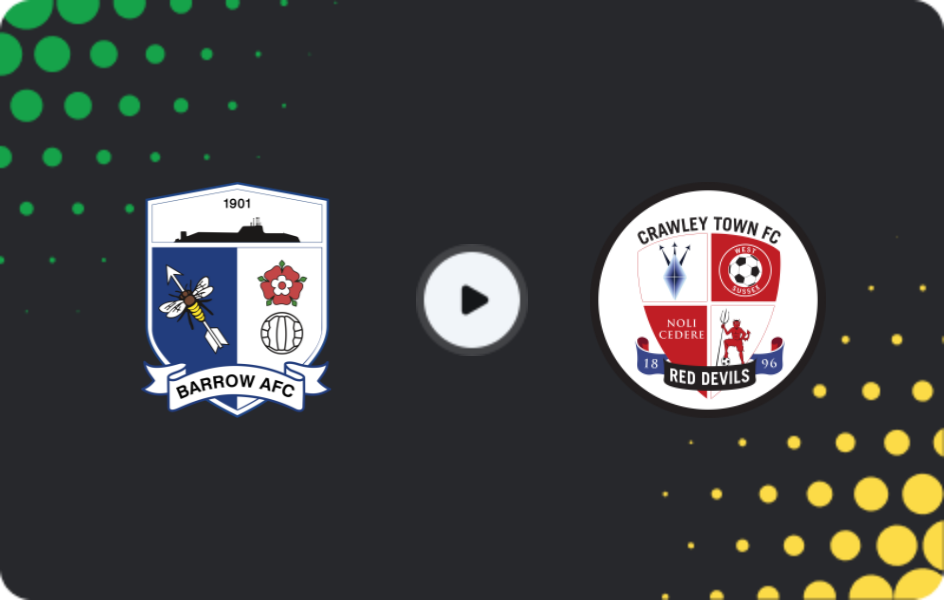 Where to watch Barrow — Crawley Town, League Two, 24.01.2026