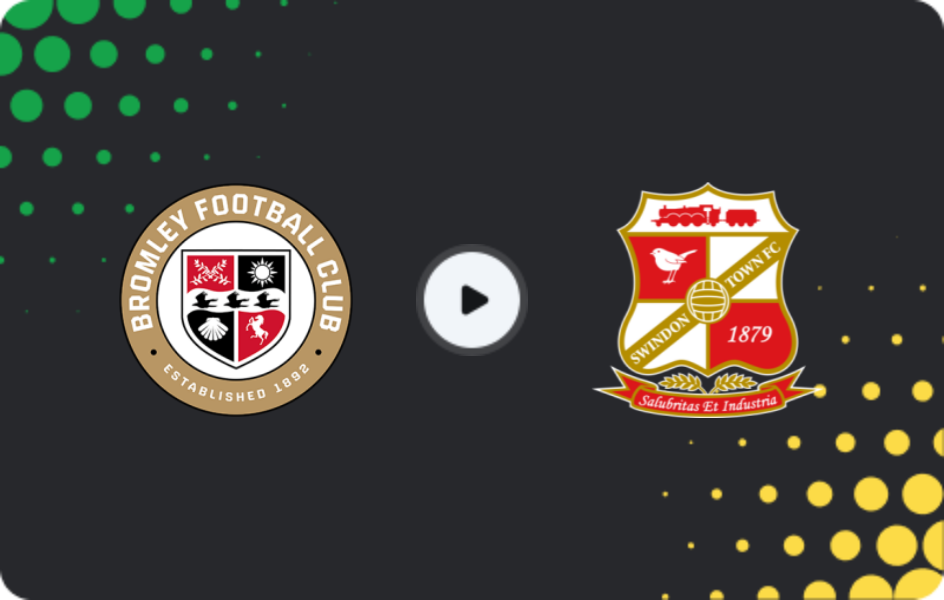 Where to watch Bromley — Swindon Town, League Two, 24.01.2026