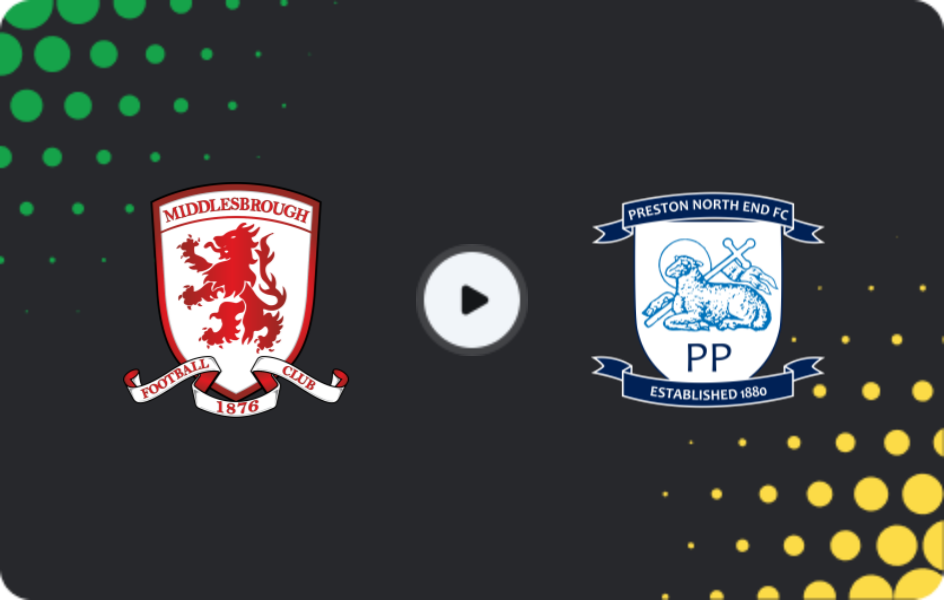 Where to watch Middlesbrough — Preston, Championship, 24.01.2026