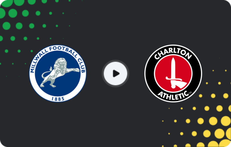 Where to watch Millwall — Charlton Athletic, Championship, 24.01.2026