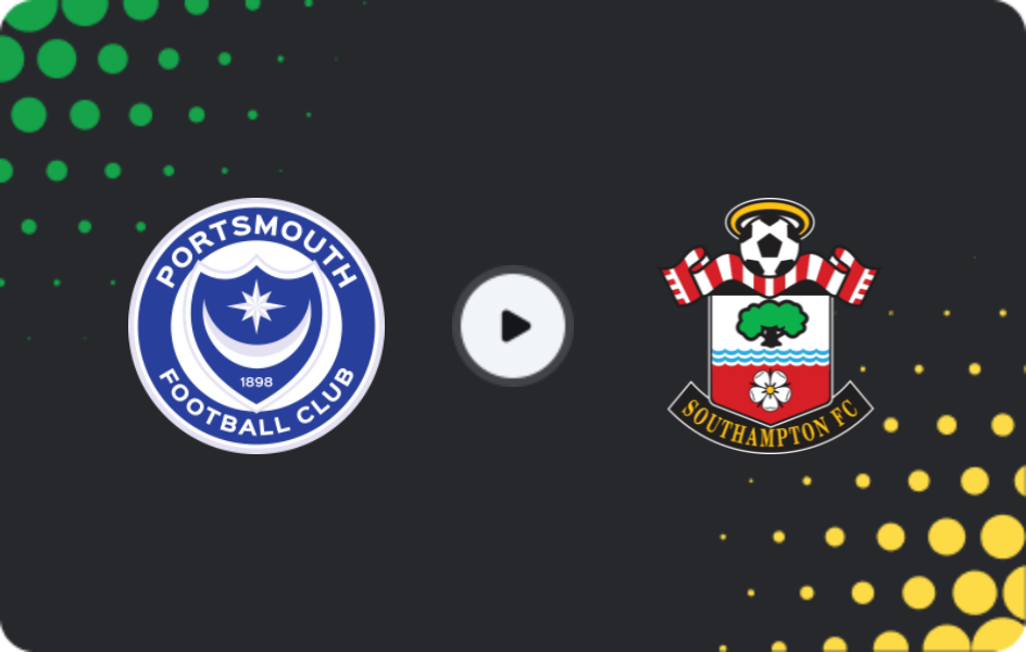 Where to watch Portsmouth — Southampton, Championship, 25.01.2026