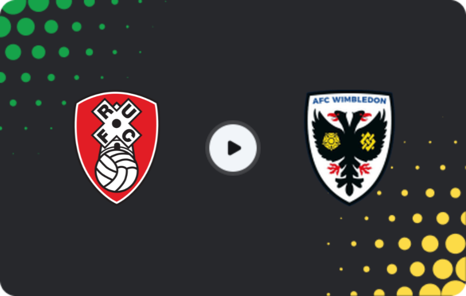Where to watch Rotherham — AFC Wimbledon, League One, 24.01.2026