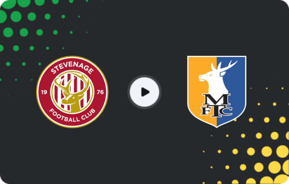 Where to watch Stevenage — Mansfield Town, League One, 24.01.2026