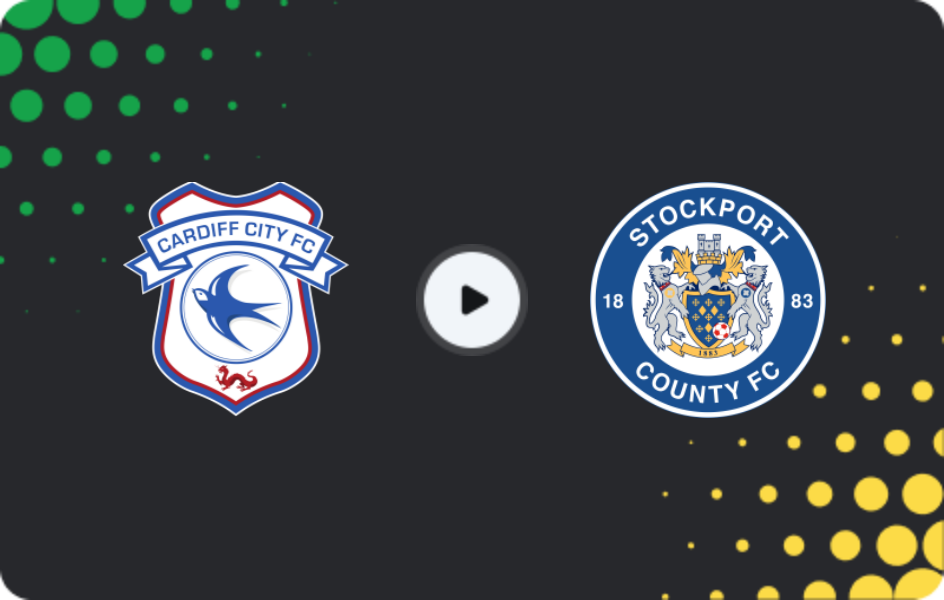 Where to watch Cardiff City — Stockport County, League One, 24.01.2026