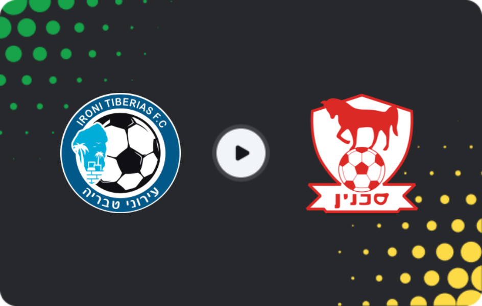 Where to watch Ironi Tiberias — Bnei Sakhnin, Ligat Ha'al, 24.01.2026