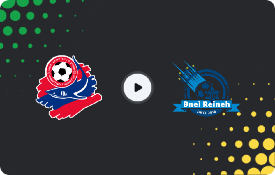 Where to watch Hapoel Haifa — Maccabi Bnei Raina, Ligat Ha'al, 24.01.2026