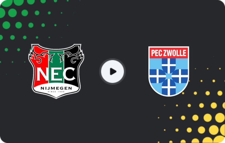 Where to watch NEC Nijmegen — Zwolle, Eredivisie, 24.01.2026