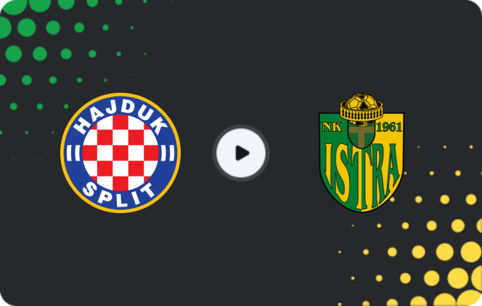 Where to watch Hajduk Split — Istra 1961, HNL, 24.01.2026