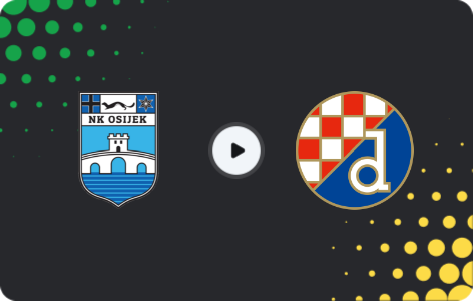 Where to watch Osijek — Dinamo Zagreb, HNL, 24.01.2026