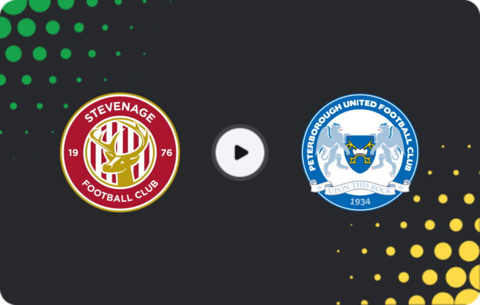 Where to watch Stevenage — Peterborough, League One, 27.01.2026