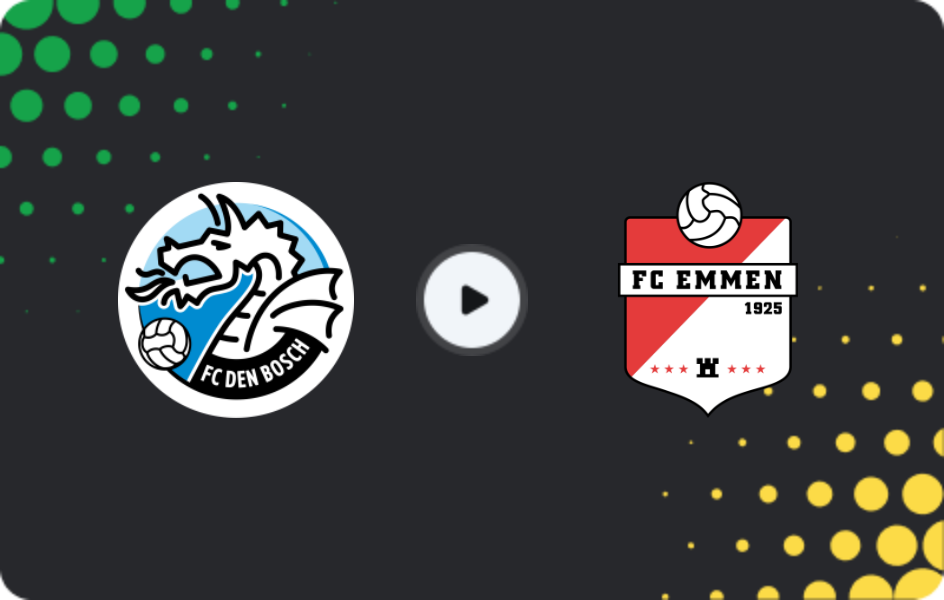 Where to watch Den Bosch — Emmen, Eerste Divisie, 30.01.2026