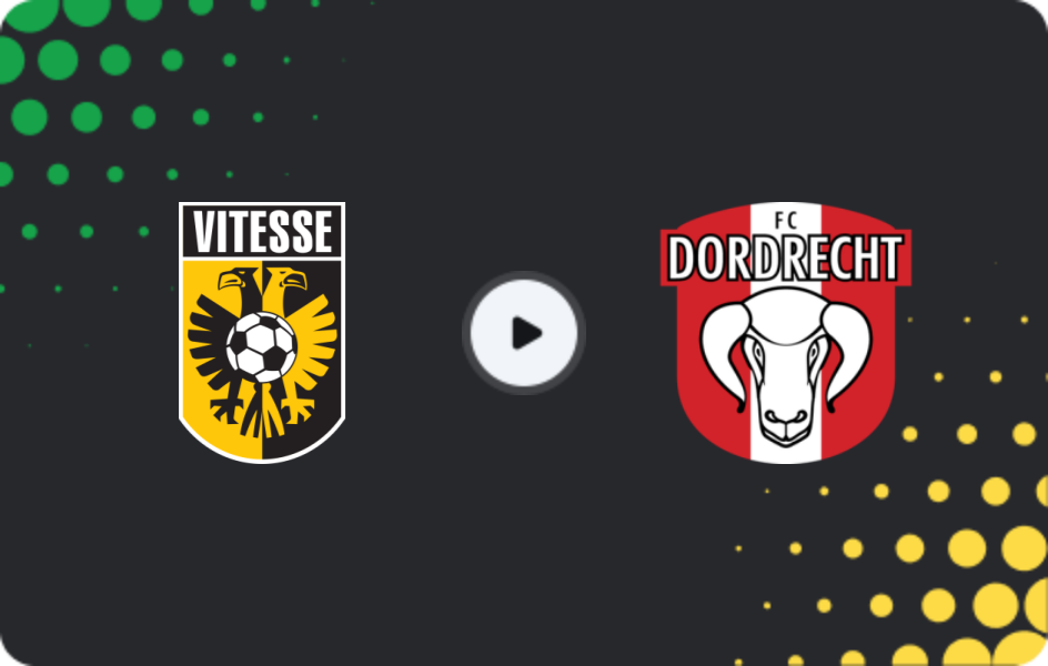 Where to watch Vitesse — Dordrecht, Eerste Divisie, 30.01.2026