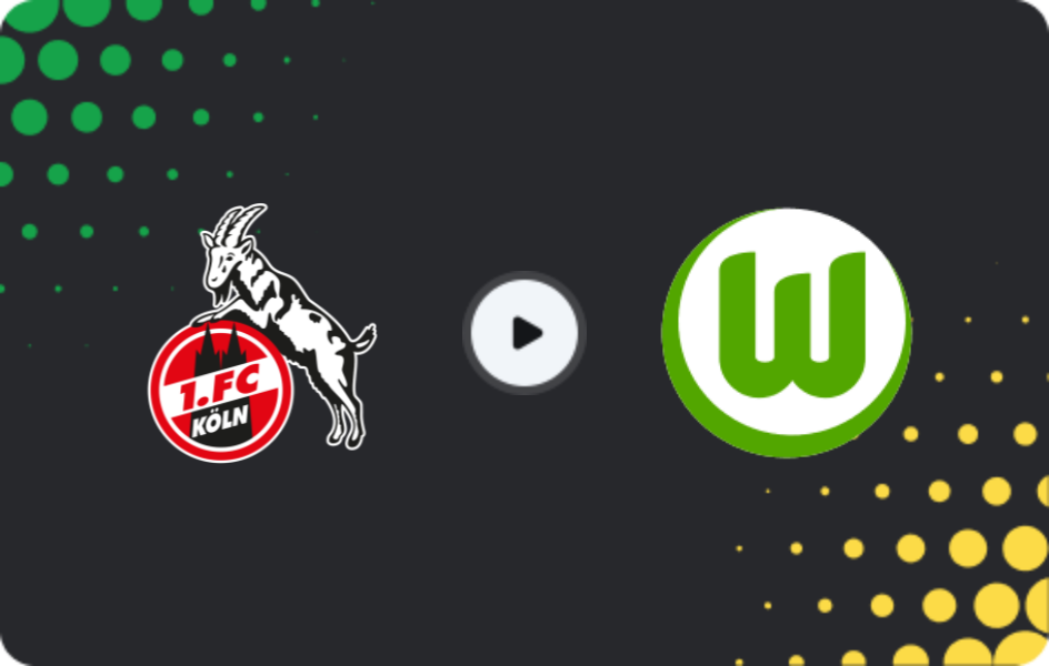 Where to watch 1.FC Köln — VfL Wolfsburg, Bundesliga, 30.01.2026