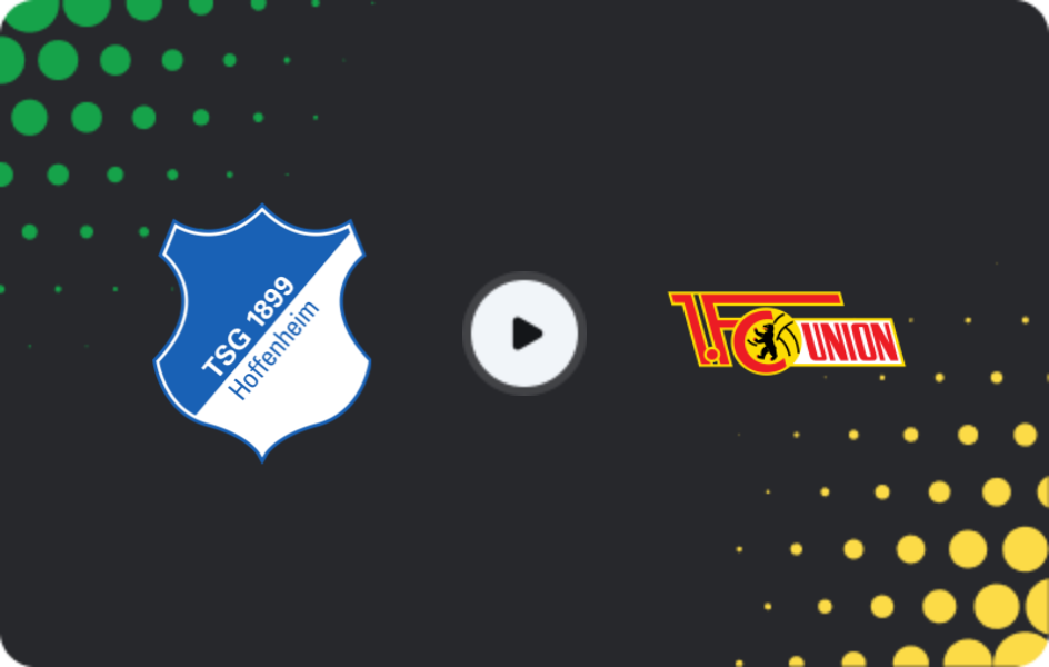 Where to watch Hoffenheim — Union Berlin, Bundesliga, 31.01.2026