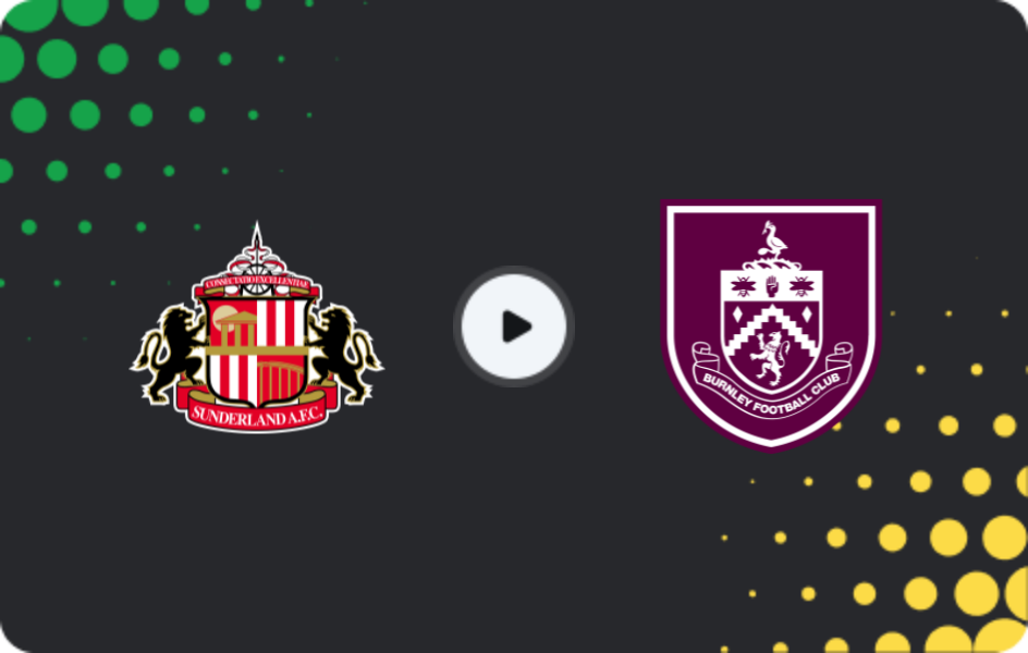 Where to watch Sunderland — Burnley, Premier League, 02.02.2026