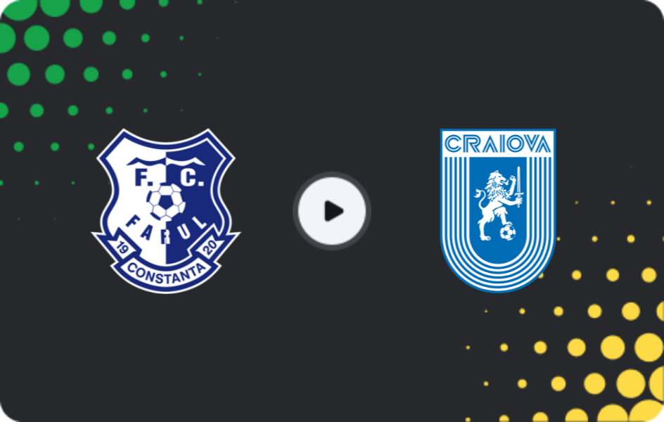 Where to watch Farul Constanta — Universitatea Craiova, Liga I, 31.01.2026
