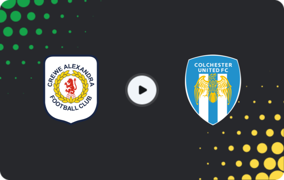 Where to watch Crewe Alexandra — Colchester, League Two, 31.01.2026