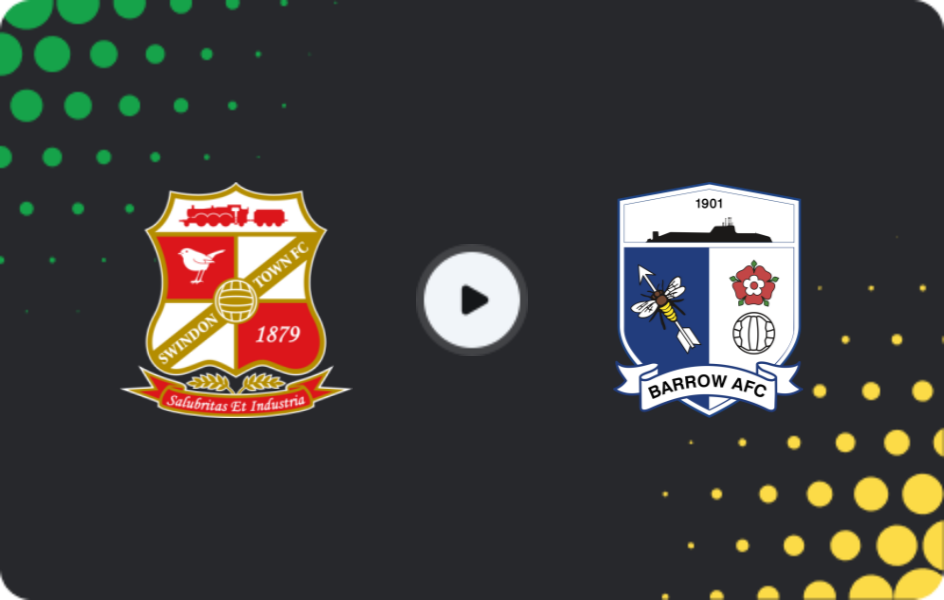 Where to watch Swindon Town — Barrow, League Two, 31.01.2026