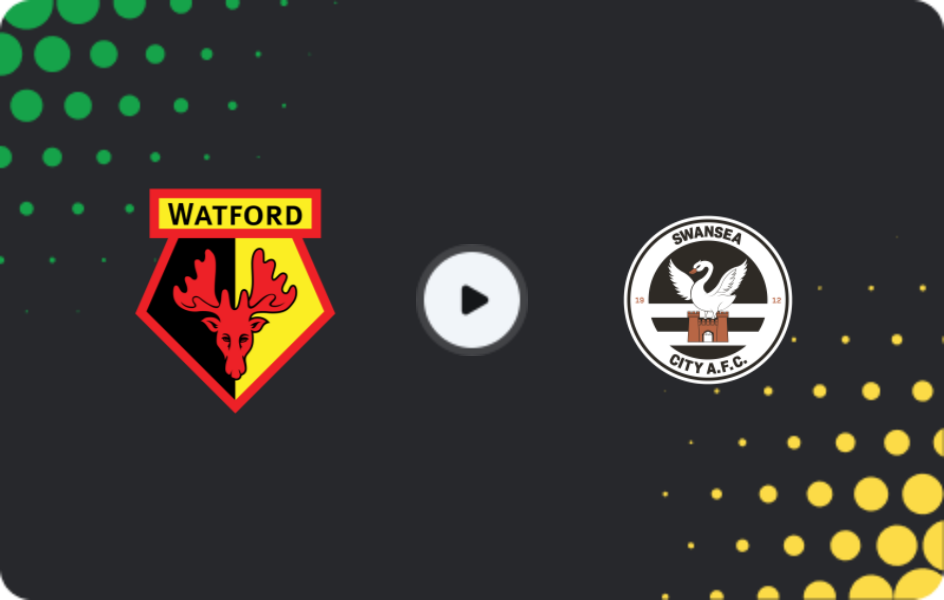 Where to watch Watford — Swansea, Championship, 31.01.2026