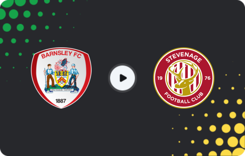 Where to watch Barnsley — Stevenage, League One, 31.01.2026