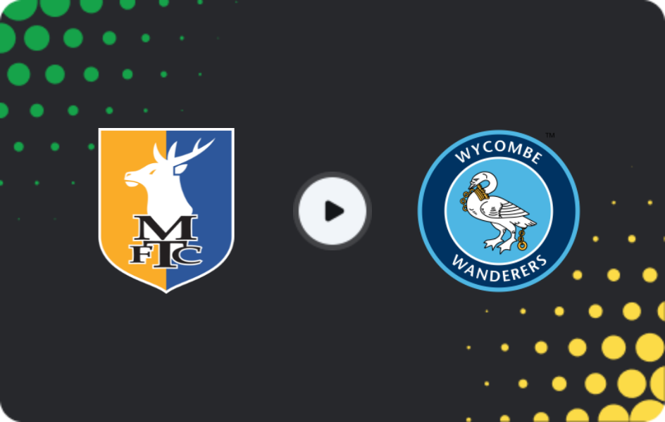 Where to watch Mansfield Town — Wycombe, League One, 31.01.2026