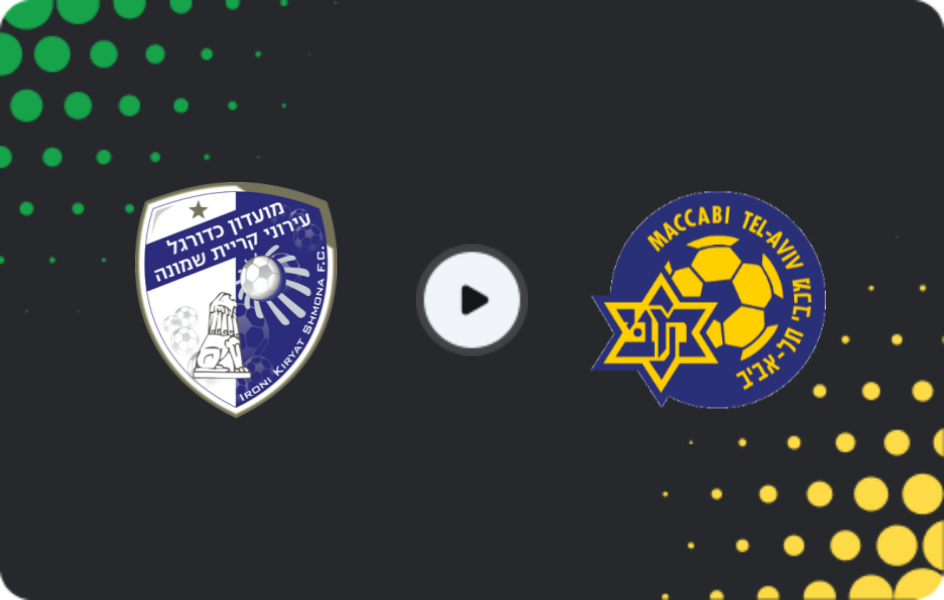Where to watch Ironi Kiryat Shmona — Maccabi Tel Aviv, Ligat Ha'al, 31.01.2026