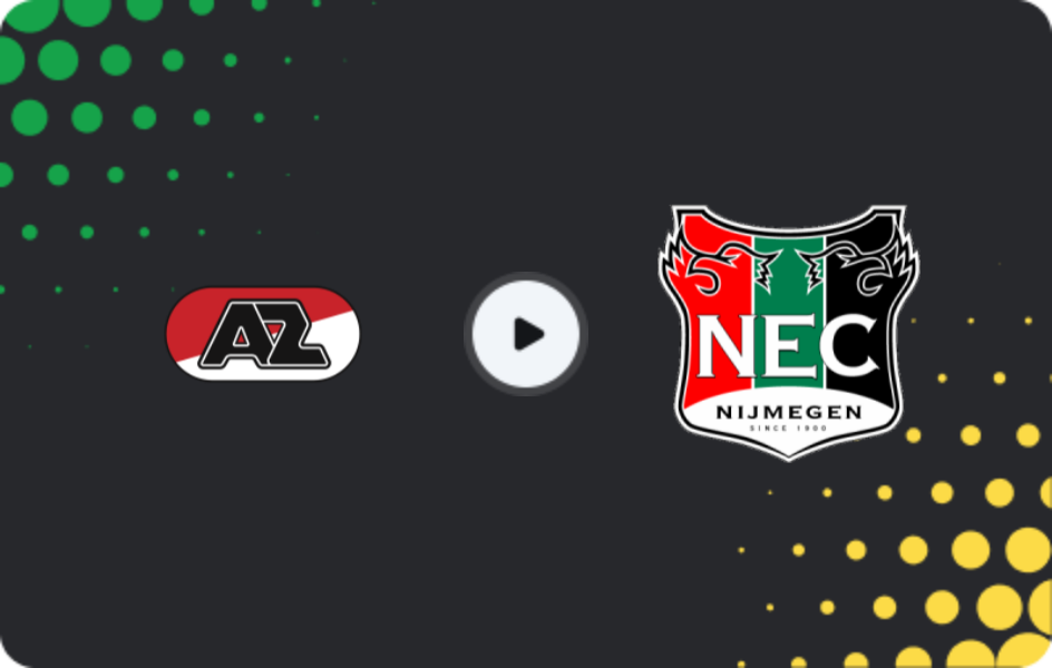 Where to watch AZ Alkmaar — NEC Nijmegen, Eredivisie, 31.01.2026