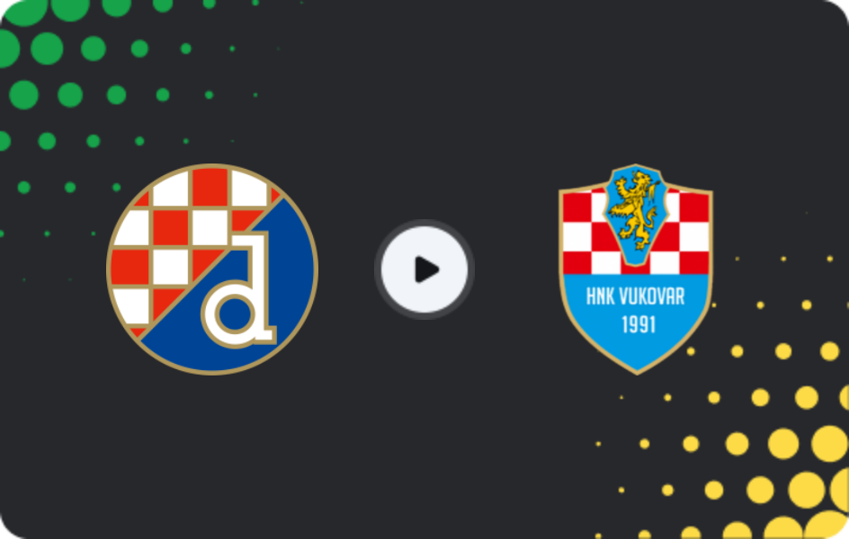 Where to watch Dinamo Zagreb — Vukovar, HNL, 31.01.2026