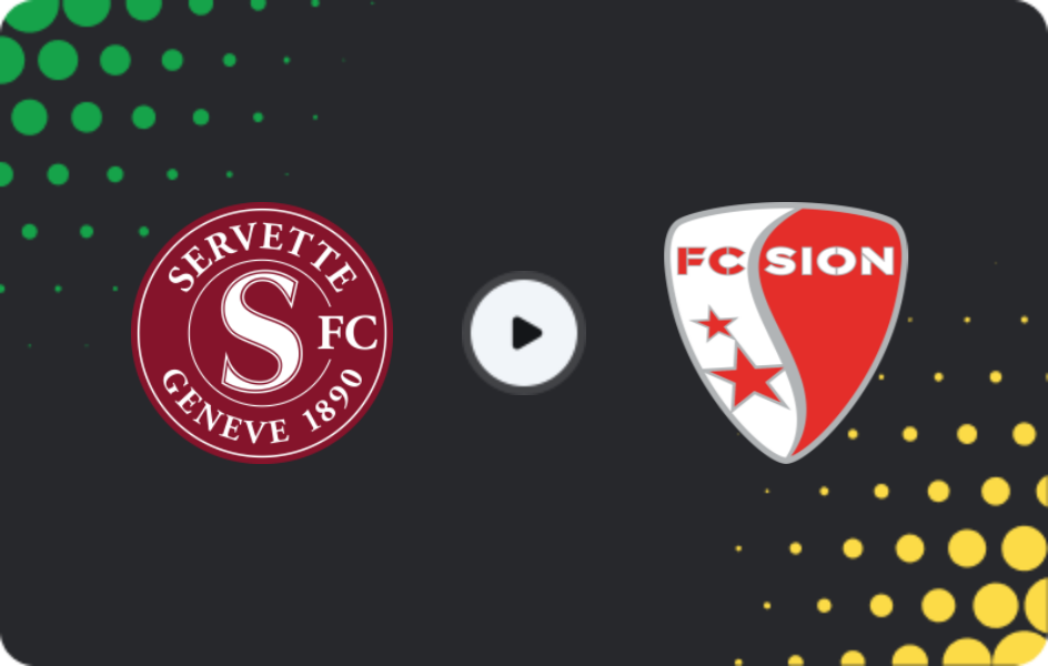 Where to watch Servette — Sion, Super League, 31.01.2026