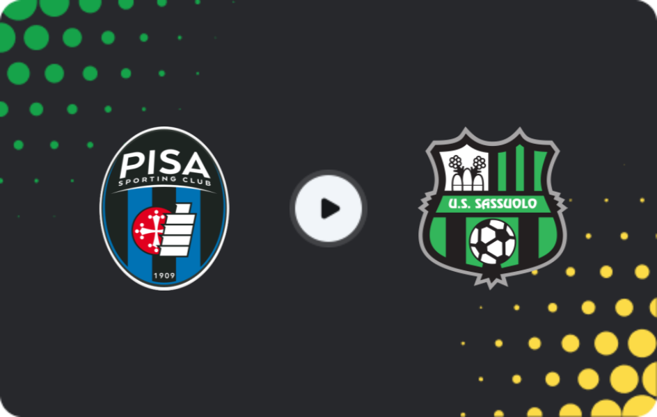 Where to watch Pisa — Sassuolo, Serie A, 01.02.2026