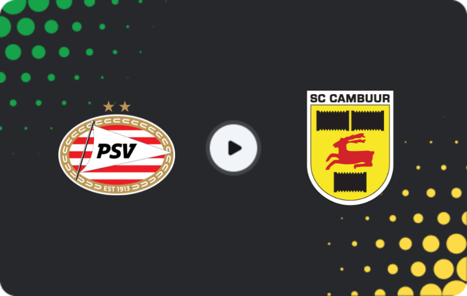 Where to watch Jong PSV — Cambuur, Eerste Divisie, 02.02.2026