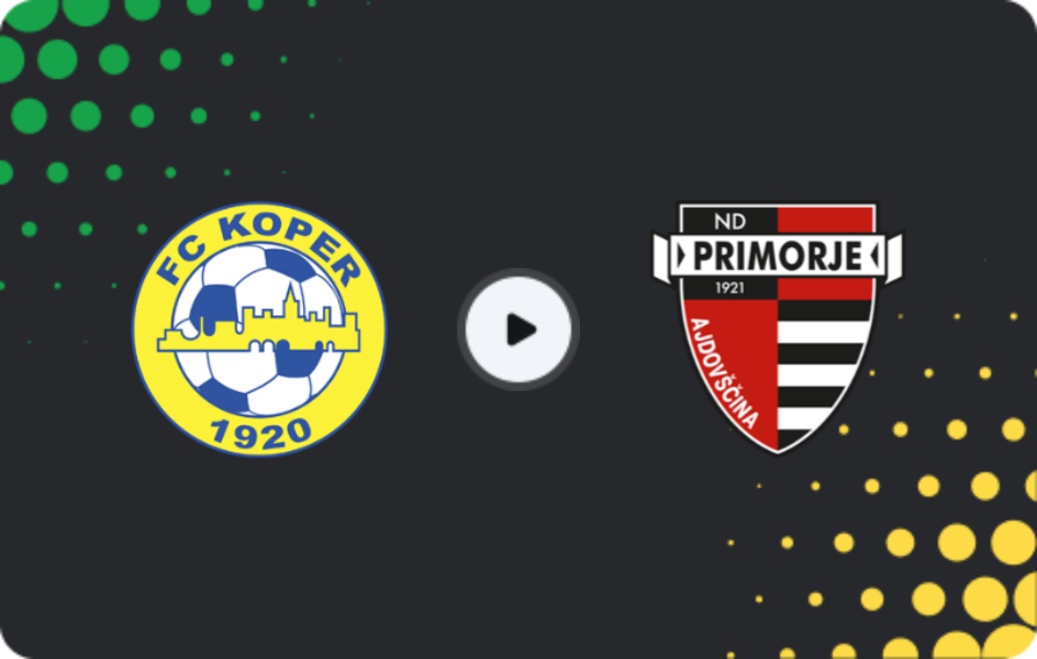 Where to watch Koper — Primorje, PrvaLiga, 04.02.2026