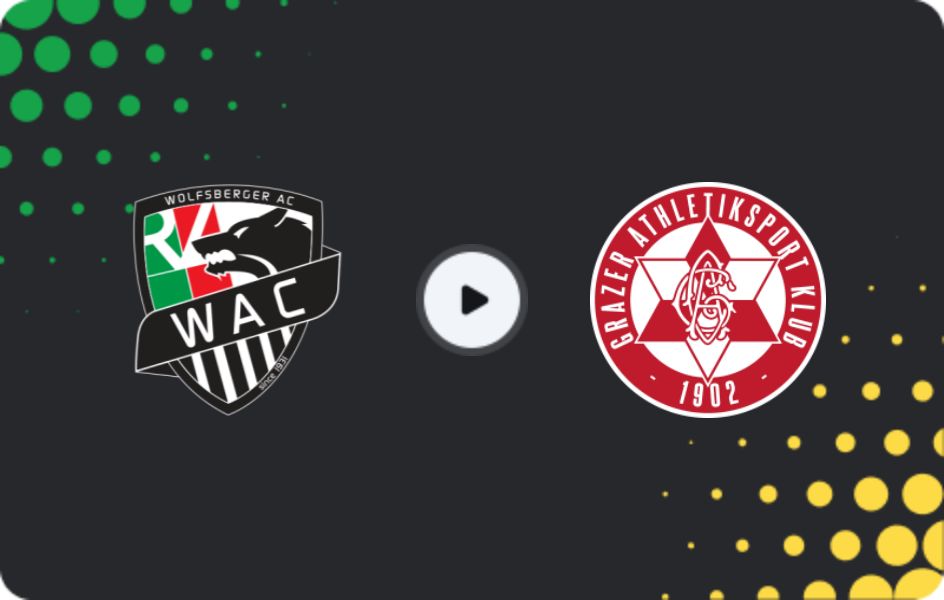 Where to watch Wolfsberger — Grazer AK, Bundesliga, 07.02.2026