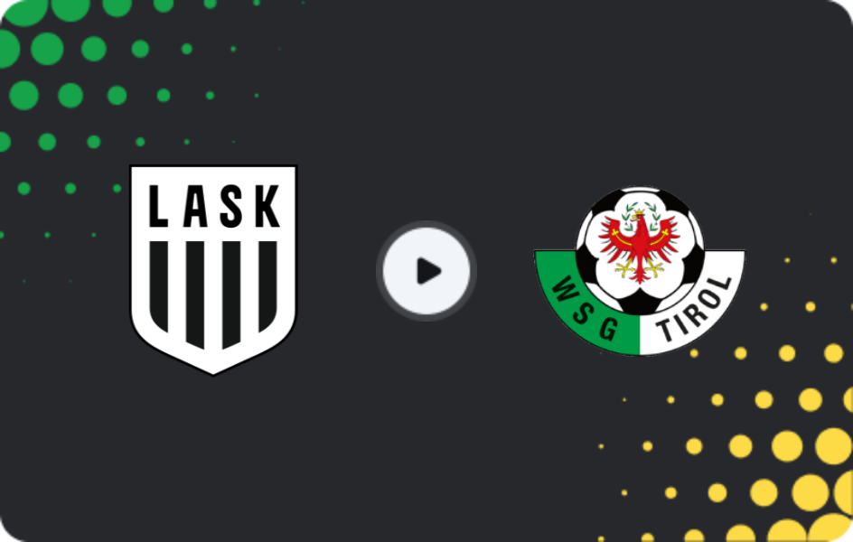 Where to watch LASK — WSG Tirol, Bundesliga, 07.02.2026