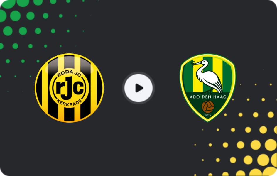 Where to watch Roda — ADO Den Haag, Eerste Divisie, 06.02.2026
