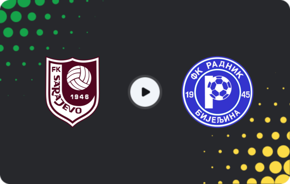 Where to watch FK Sarajevo — Radnik Bijeljina, Premijer Liga, 07.02.2026